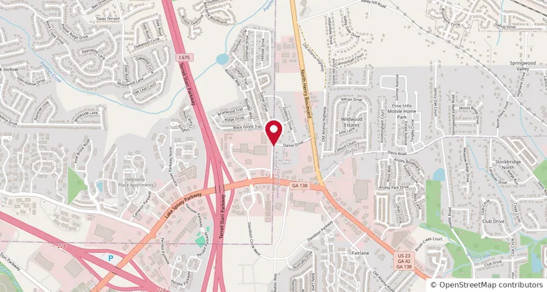 Map showing Delta Plumbing at 85 Daniel Dr., Stockbridge, GA
